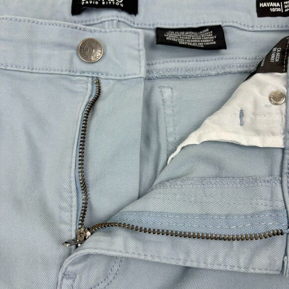 Buffalo David Britton Havana High-Rise Stretch Skinny Ankle Jeans Pastel Blue 10 - Picture 3 of 14